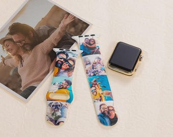 Custom Photo Watch Band for Apple Watch | Personalized Pet or Human Picture Strap, Waterproof Silicone Sports Wristband Gift