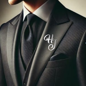 Custom Initial Lapel Pin | Personalized Name Brooch for Men | Wedding Gift for Best Man & Dad | Monogram Pin for Groomsmen