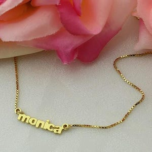 Personalized Name Necklace | Custom Gold or Silver Nameplate Jewelry for Women & Girls | Dainty Pendant Gift for Her