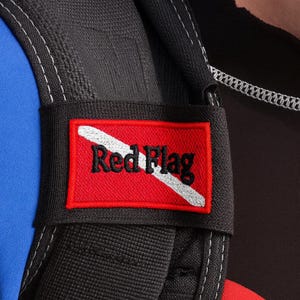 Custom Name Scuba Dive Tag, Personalized Embroidered BCD Dive ID Patch with Flag, Gift for Divers, Crews & Instructors