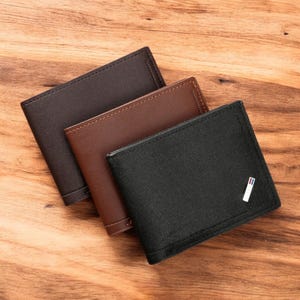 Cartera vintage de piel sintética para hombre: monedero minimalista, delgado, plegable, con tarjetero y monedero. ¡Un regalo de cumpleaños ideal!