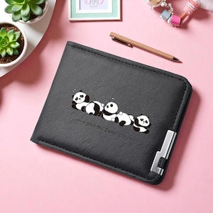 Animal Print PU Leather Card Holder Wallet: Slim Minimalist Unisex Design