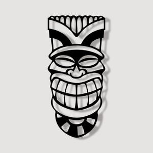 Tiki Mask Tropical Decor - Mask Wall Art,  Hawaiian Wall Art - Metal Wall Art Decor,  Wall Hangings, Outdoor Beach Decor