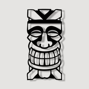 Mask Wall Art - Tropical Decor  - Tiki Mask T -  Man Cave Decor - Tiki Art - Metal Wall Art Decor,  Wall Hangings, Outdoor Beach Decor