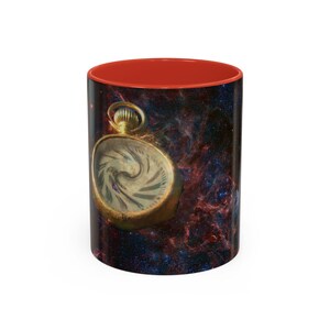 Taschenuhr Kaffeebecher, Space Art Becher für Astronomen, Einzigartiges Geschenk für Ihn, Kosmisches Dekor, Geschenk für Kaffeeliebhaber