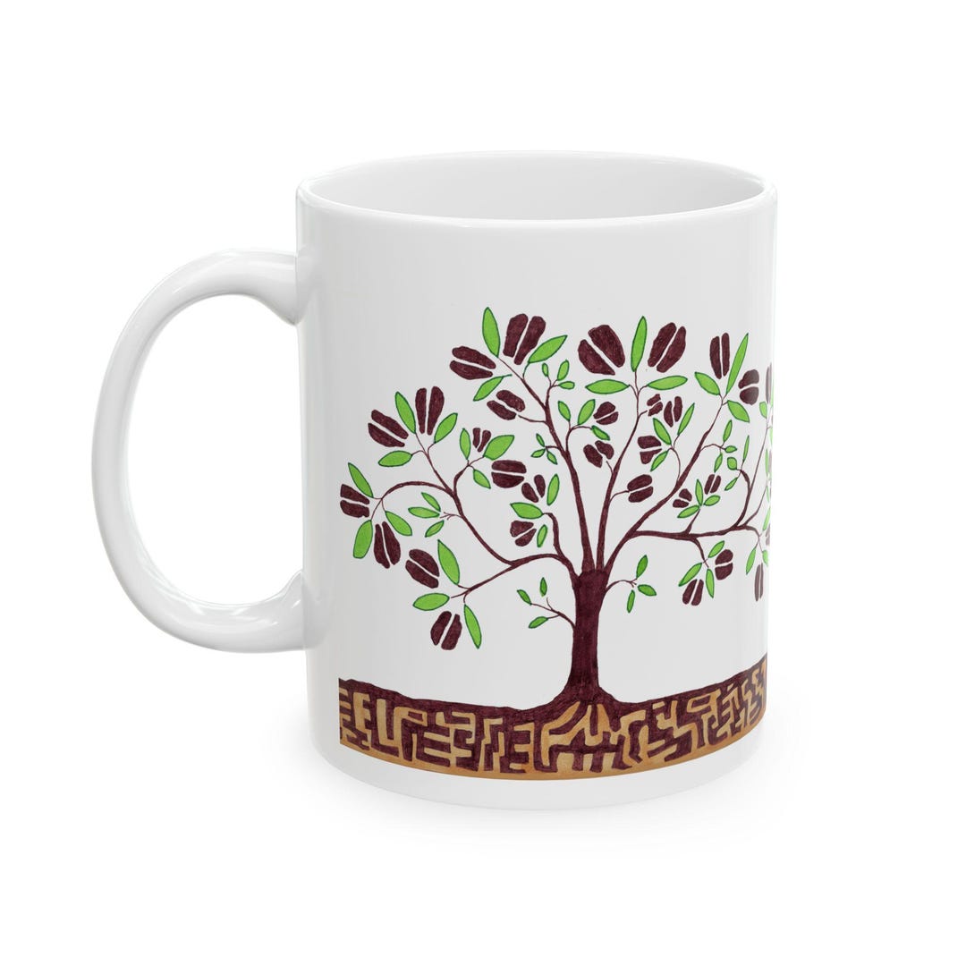 Coffee Tree With Roots Cafe Cup, Bean Tree Coffee Mug, Coffee Pods ...