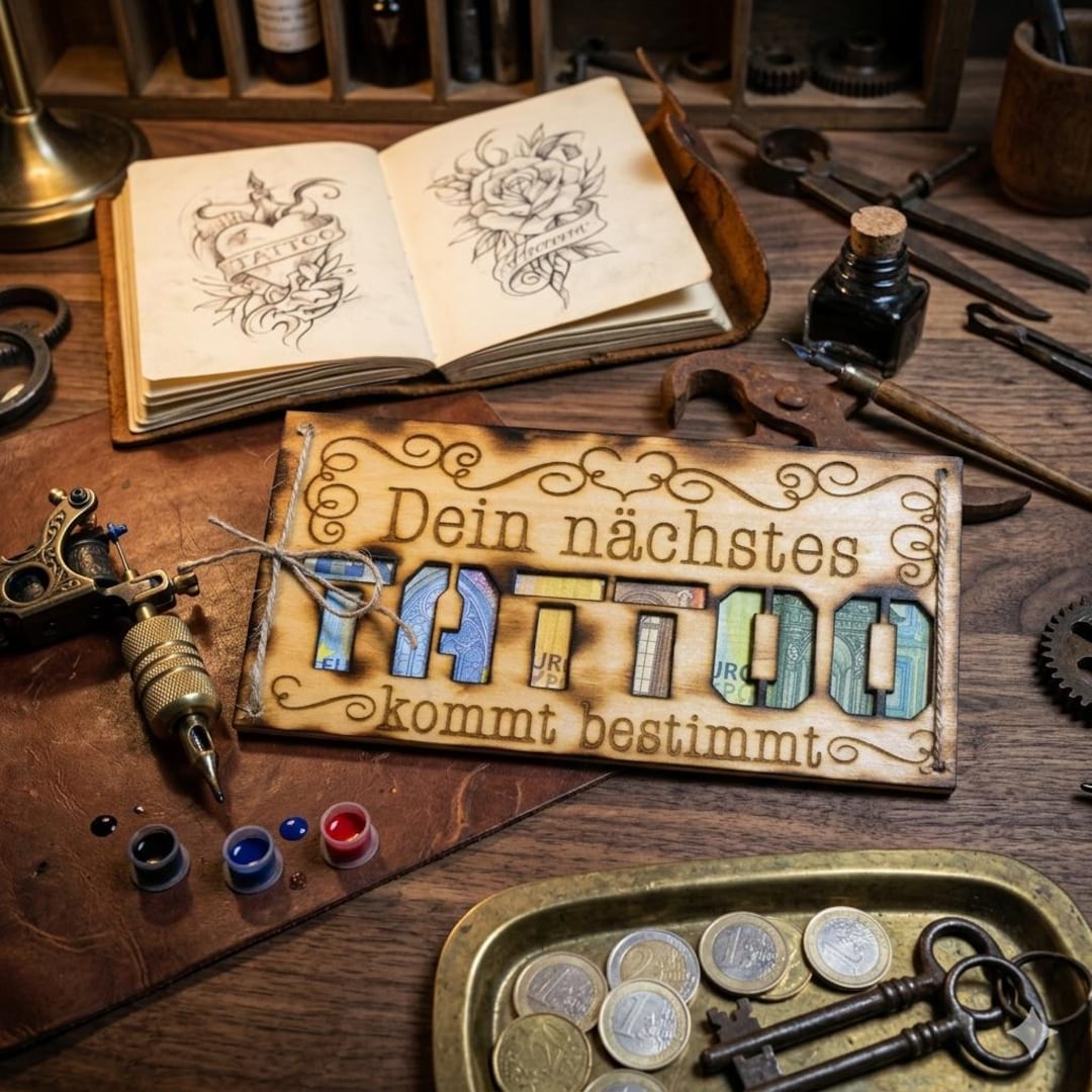 Tattoo Gutschein Verpacken
