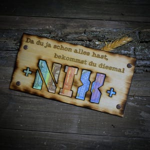 Geldgeschenk/Holzkarte/NIX gibt’s nicht/hier steckt mehr drin!/ originelle Verpackung/ Art.Nr.: GGK011