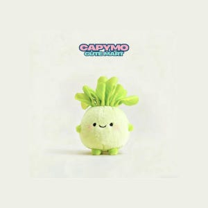 Cute Lettuce Plush Keychain – 8cm Kawaii Green Veggie Bag Charm, Mini Soft Plush Gift