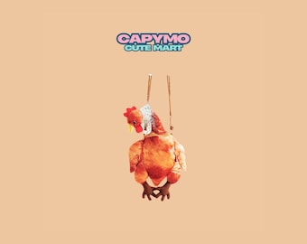 Roast Chicken Plush Crossbody Bag, Funny Food Purse, Kawaii Novelty Shoulder Bag, Soft Chicken Bag for Cosplay & Gifts