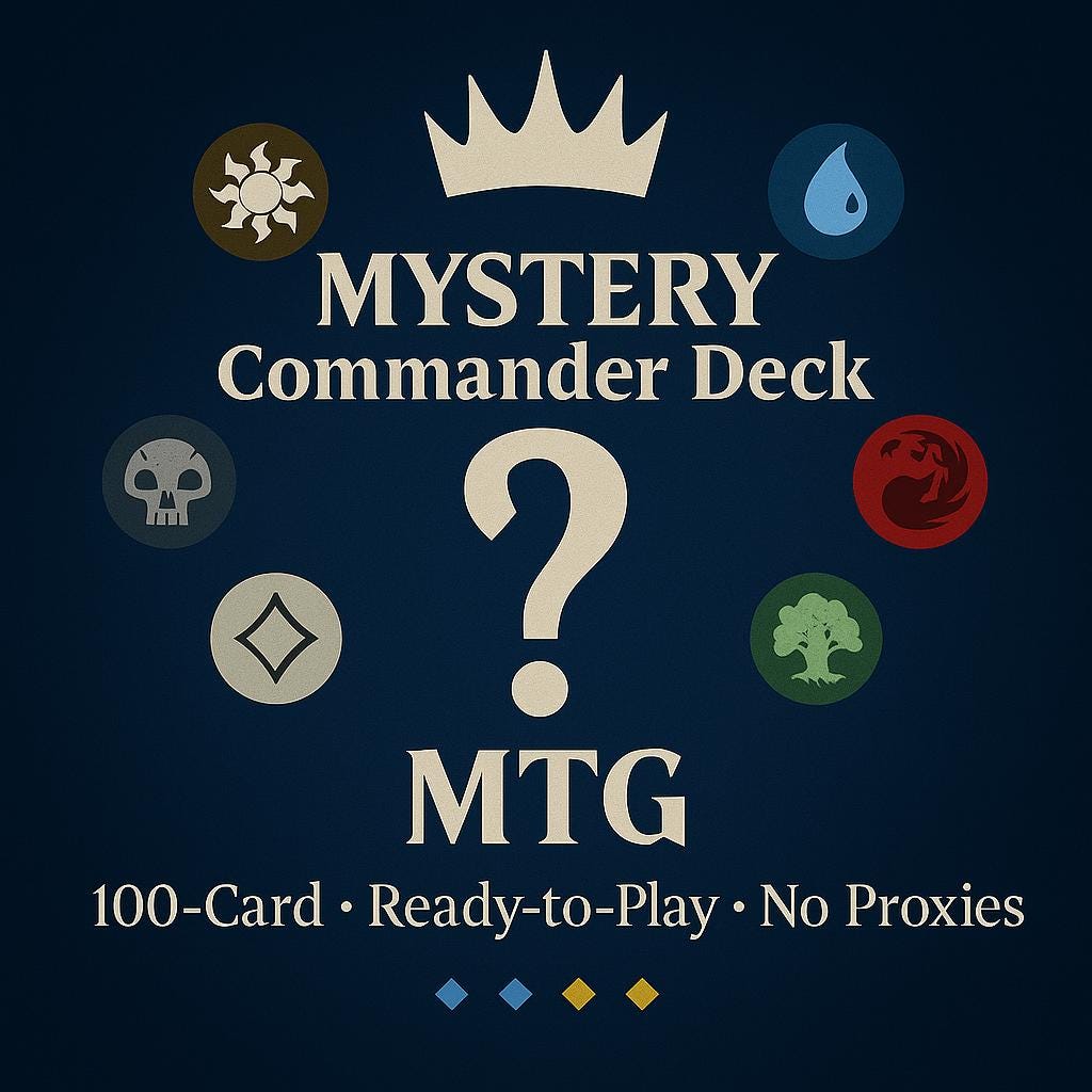 Surprise Mystery 100-Card Custom Commander Deck Ready-to-Play Magic: The Gathering Bicycle Card Deck Playing Cards Surprise Mystery 100-Card Custom Commander Deck Ready-to-Play Magic: The Gathering Bicycle Card Deck Playing Cards