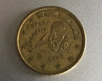 希少 20 ユーロ セント コイン 1999 スペイン セルバンテス 収集用