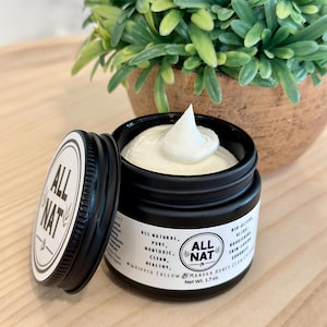 ALL NAT Whipped Grass-fed Beef Tallow + Manuka Honey GLOW Cream | Natural Organic Toxin-Free Face & Body Moisturizer | Healing Hydrating