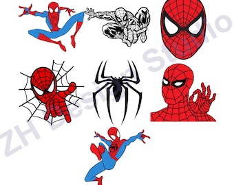 Spiderman Svg Bundle, Spiderman Svg, Spiderman Clipart, Spiderman Cut Files For Circut, Spiderman Silhouette, Spiderman Png, Superhero Svg