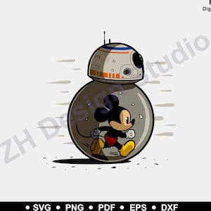 Muis in de robot, Mickeyy Mouse svg, muis lopende svg, familie-uitstapje svg, vinyl gesneden bestand, Svg, Pdf, Jpg, Png, AI afdrukbaar ontwerpbestand