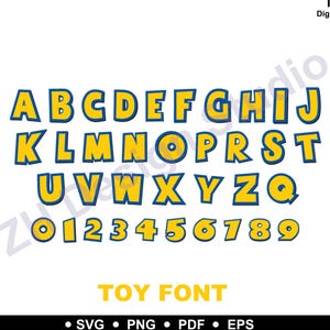 Toy Story Font SVG Bundle: Cricut & Silhouette, Letters, Numbers (Digital Download)