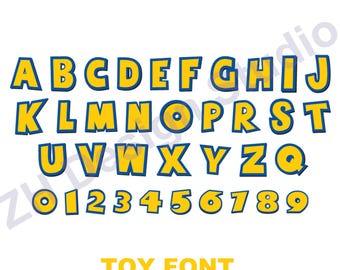 Toy Story Font SVG Bundle: Cricut & Silhouette, Letters, Numbers (Digital Download)