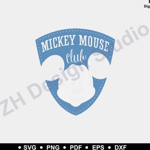 Vintage Mickey, Mickey Mouse Club - Silhouettes Digital Download, SVG, PNG, DXF, Cricut, Silhouette Cut File, Vector Instant Download
