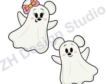 Ratón fantasma, imágenes prediseñadas PNG SVG en capas (descarga digital)