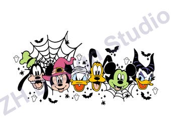 Halloween Mickey and Friends SVG: Trick or Treat Clipart (Digital Download)