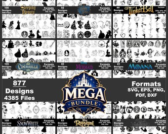 Prinsessa Outline SVG PNG Bundle, familjesemesterresa Cut File (digital nedladdning)