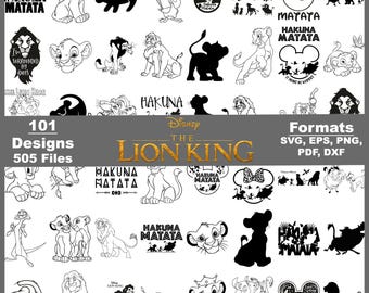 Lejonkungen Disposition SVG Bundle, Baby Simba PNG, Cricut-filer (digital nedladdning)