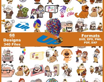 Up Movie SVG Bundle, Balloon House, Birthday Designs (Digital Download)