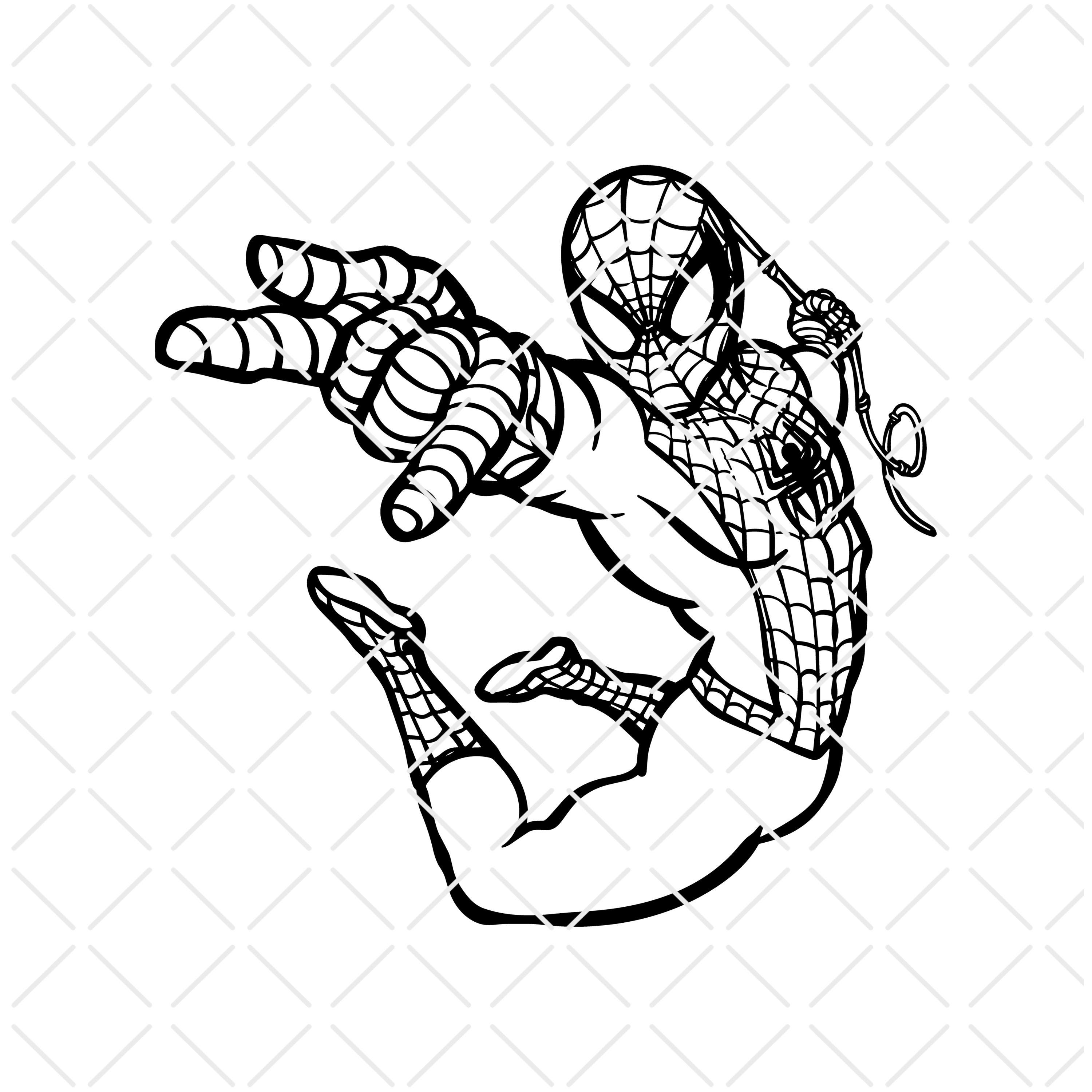 spiderman-outline-svg-bundle-superhero-clipart-cut-files-digital