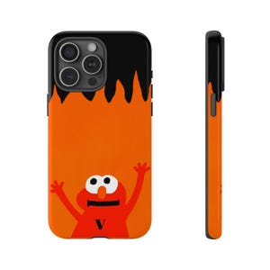 Funny Fire Character Phone Case ,Cartoon Meme Style Tough Case for iPhone , Screaming Lava Aesthetic Cover