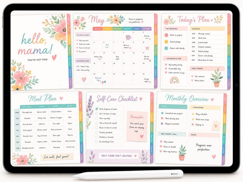 Goodnotes Digital Planner 2026 for iPad | Mom Life Organizer ...