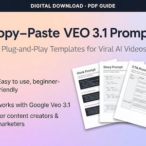 Google Veo 3.1 Prompts: Viral Short-Form Video Templates (PDF)