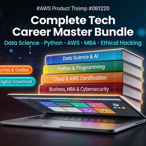 Tech Career Master Bundle | Data Science, Python, AWS, MBA, Hacking (Digital Download)