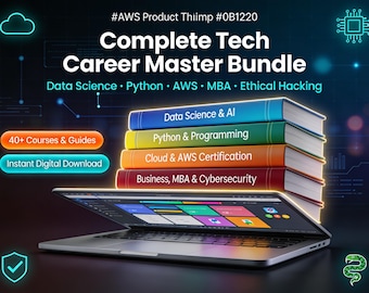 Tech Career Master Bundle | Data Science, Python, AWS, MBA, Hacking (Digital Download)