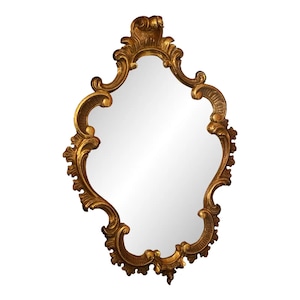 Rare Authentic Mid 19th Century Venetian Baroque Mirror, Gold-Plated