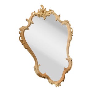 Mid 19th Century Venetian Baroque Mirror, Cream Color