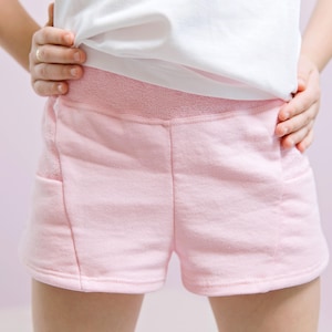 Scuttle Shorts PDF Sewing Pattern ( low rise shorty shorts and longer knit shorts for boys and girls confident beginner )