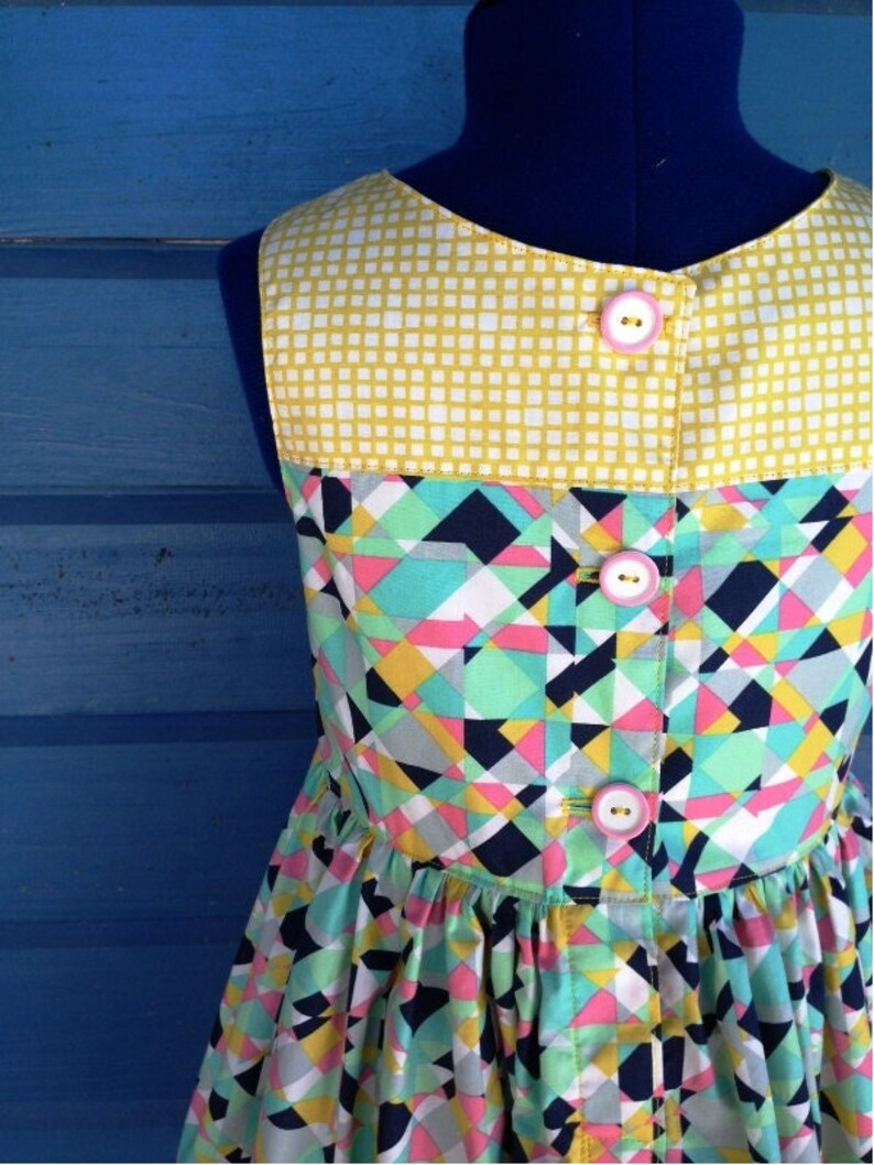 Girls Dress PDF Sewing Pattern Disco Party Dress Ainslee Fox image 3