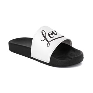 Love Script Women&#39;s Slide Sandals, Summer Footwear, Casual Slide Shoes, Beach Slides, Comfortable Everyday Sandals