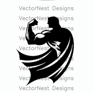 Superhero Cape SVG | Hero with Flowing Cape Cut File | Cricut Comic Design for Kids & Fans