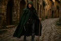 Medieval Fantasy Cloak, Viking Cloak with Hood, Viking Wizard Cape for Men & Women, Gothic Ren Faire Cloak, Celtic Hobbit Cloak Costume