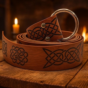 Medieval Leather Belt | Viking Renaissance Waist Belt | Pirate LARP Cosplay Roleplay Accessory 50% OFF