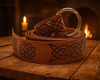 Medieval Leather Belt | Viking Renaissance Waist Belt | Pirate LARP Cosplay Roleplay Accessory 50% OFF