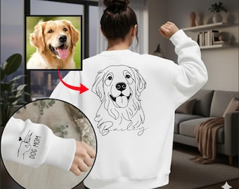 Custom Dog Face Sweatshirt, Custom Pet Photo Sweatshirt, Personalized Pet Photo Hoodie, Dog Mom Sweater, Cat Dad Gift, Christmas Gift Idea