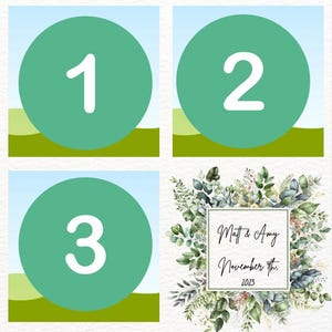 Green Floral Wedding Photo Booth Template EDITABLE Instant Download
