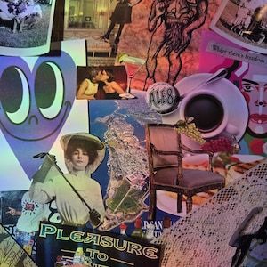 Bundel mysterieuze knipsels (collage, rommeljournaal, Vision Board)