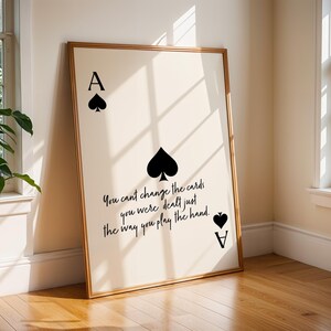 Ace of Hearts Print | Dopamine Decor, Retro Playing Cards, Aesthetic Poster, Coquette Room Decor, Preppy Trendy Quote Bedroom Kitchen Decor