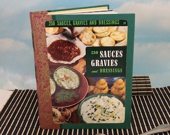 Sauces Gravies and Dressings Recipes Blank Writing Cooking Journal from Vintage 1953 Culinary Arts Institute Cookbook Covers and Pages