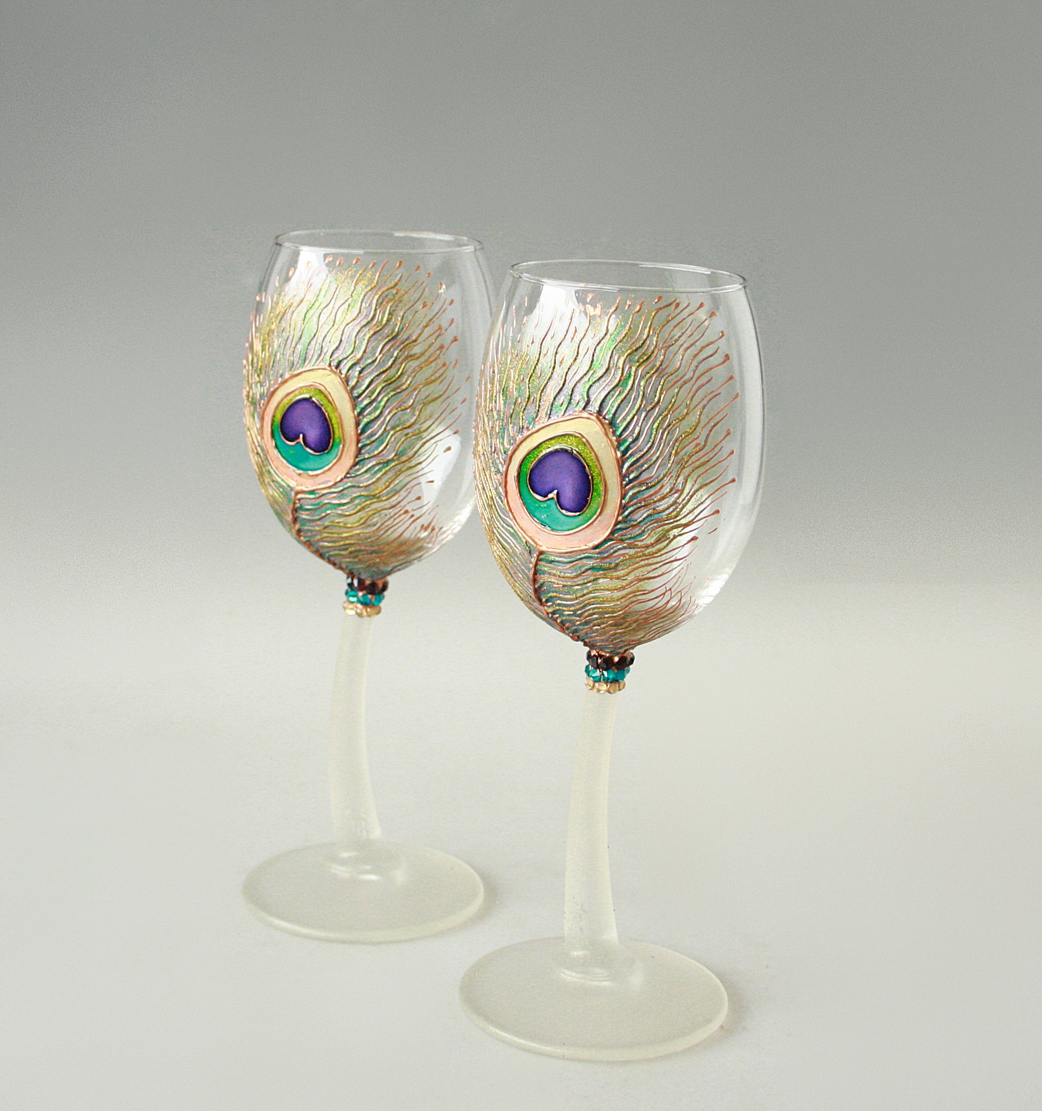 Electroplated Peacock Design Wine Glass – Letteroom