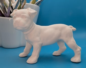 Ready to Ship Ceramic Bisque  Bulldog- Paint Your Own Pottery- Handmade Unfinished Ceramic