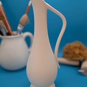 Ready to paint 10.25&quot;  bisque-ware Vase with handle